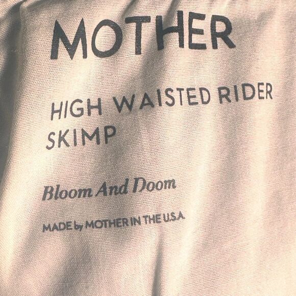 MOTHER High Waisted Rider Skimp in Bloom and Doom Demin Jeans Size 32 📦 - Picture 7 of 13